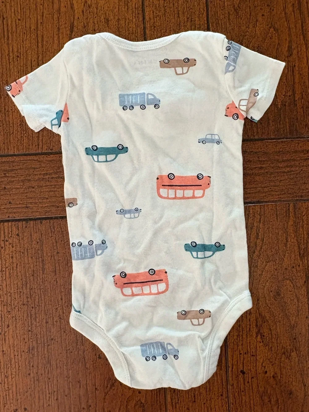 Carter's Baby Boy 3-Pc Set, Cars-Light Gray & White Shirt, Onesie, Pants-6 Month - Picture 3 of 9